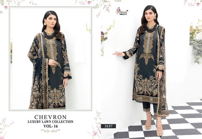 Shree Chevron Luxury Lawn Collection Vol 16 Pakistani Suits Catalog
